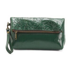 PATRICIA NASH Leather Valerie Foldover Wristlet Pouch